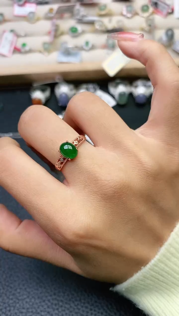 【闪购商品】翡翠戒指银S925镶嵌11111