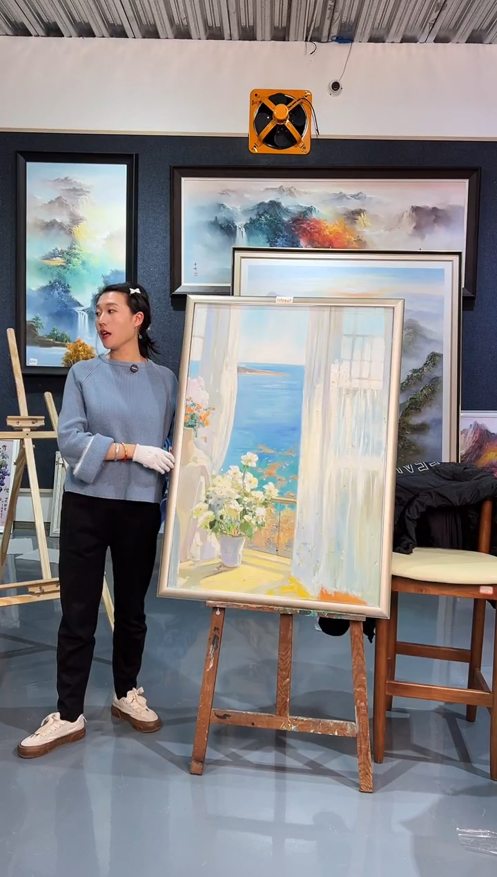 【闪购商品】油画154号 70*100 窗-手绘油画