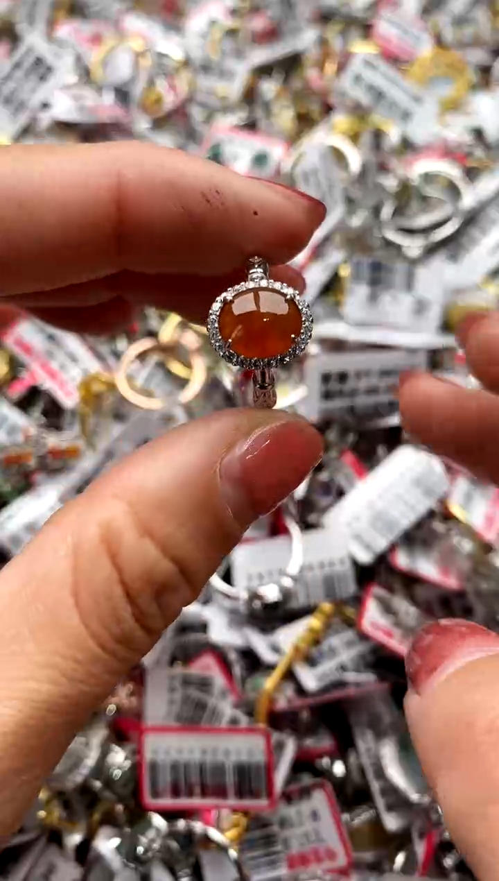 【闪购商品】翡翠戒指银S925镶嵌4444444    6