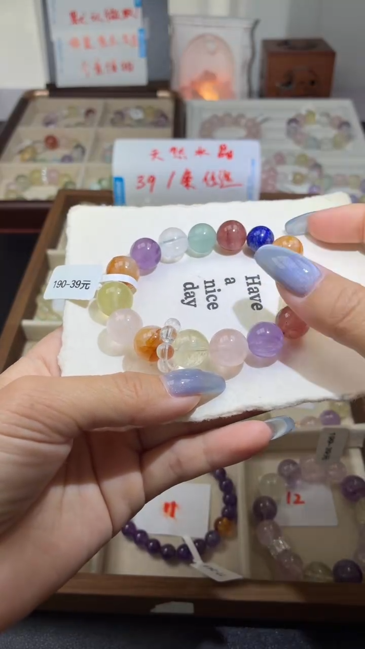 未镶嵌手串水晶190(天然水晶 ,默认有瑕疵 ,确认好再下单哦) 