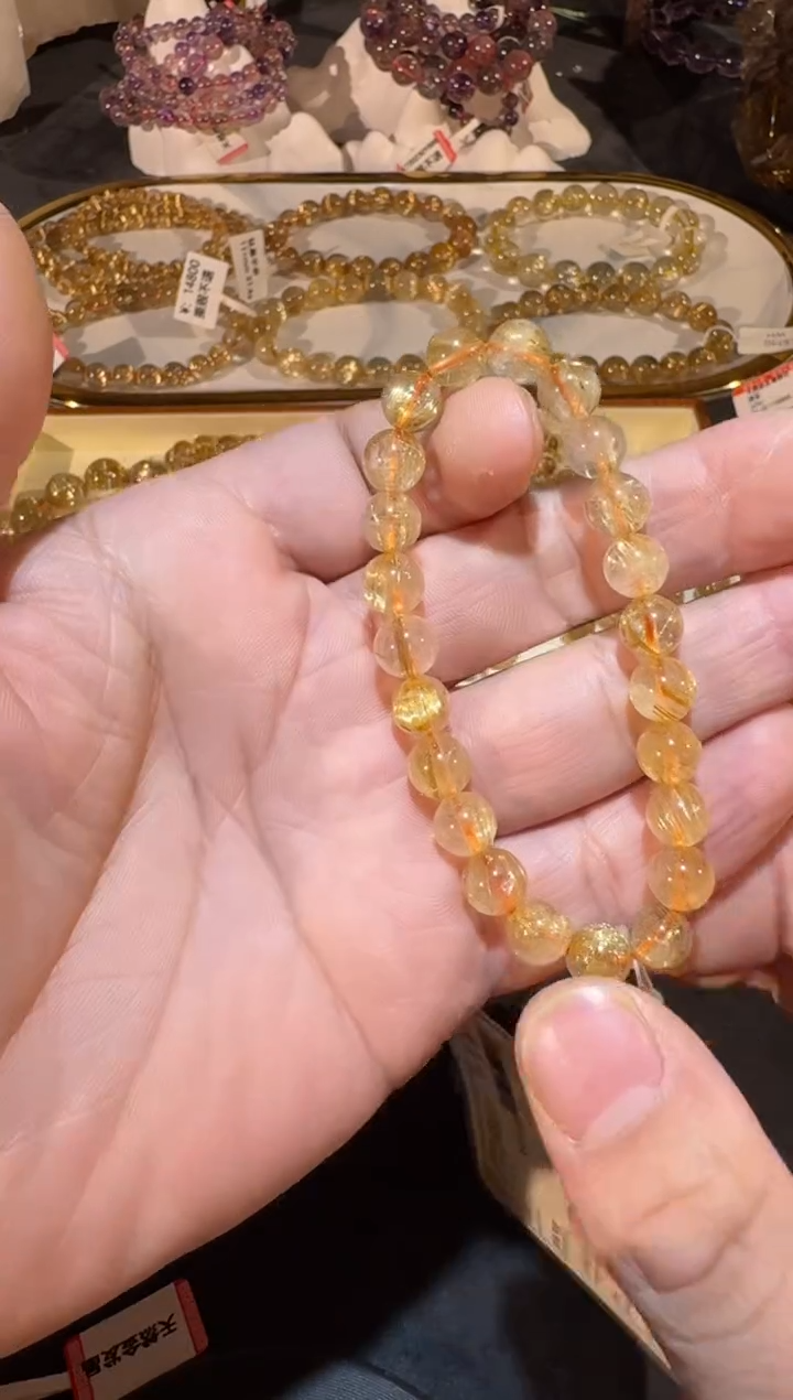 未镶嵌手串发晶SJ-713金发晶