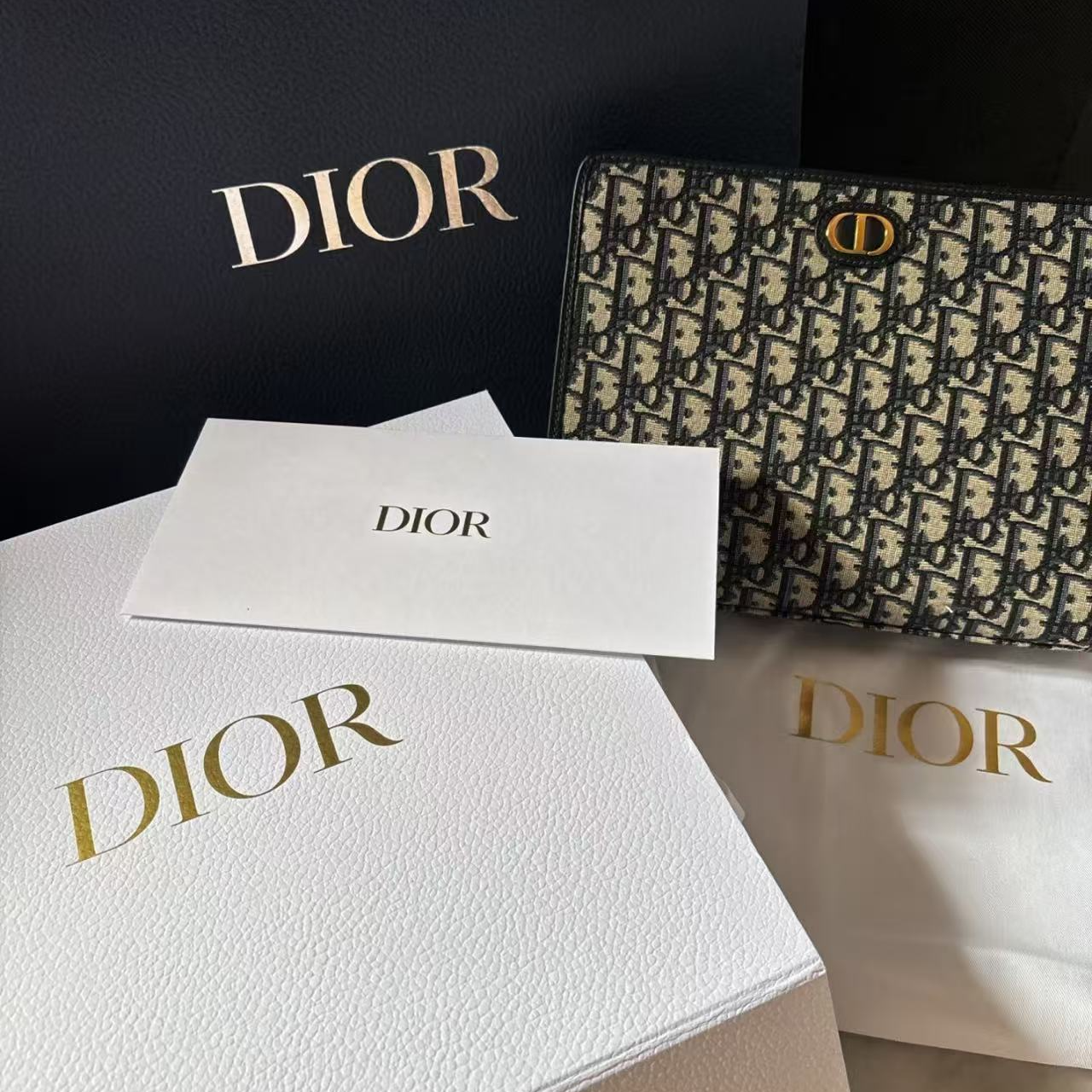 95新 DIOR/迪奥 坤球奢选迪奥洗漱26手拿包
