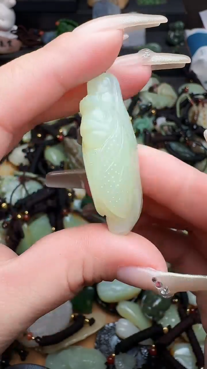 【闪购商品】和田玉颈饰未镶嵌知了竹节