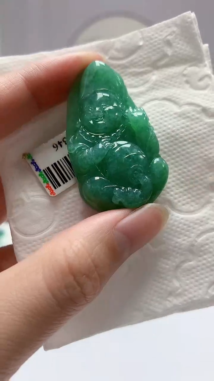 【闪购商品】定制翡翠未镶嵌4868zm-毛货挂件257佛