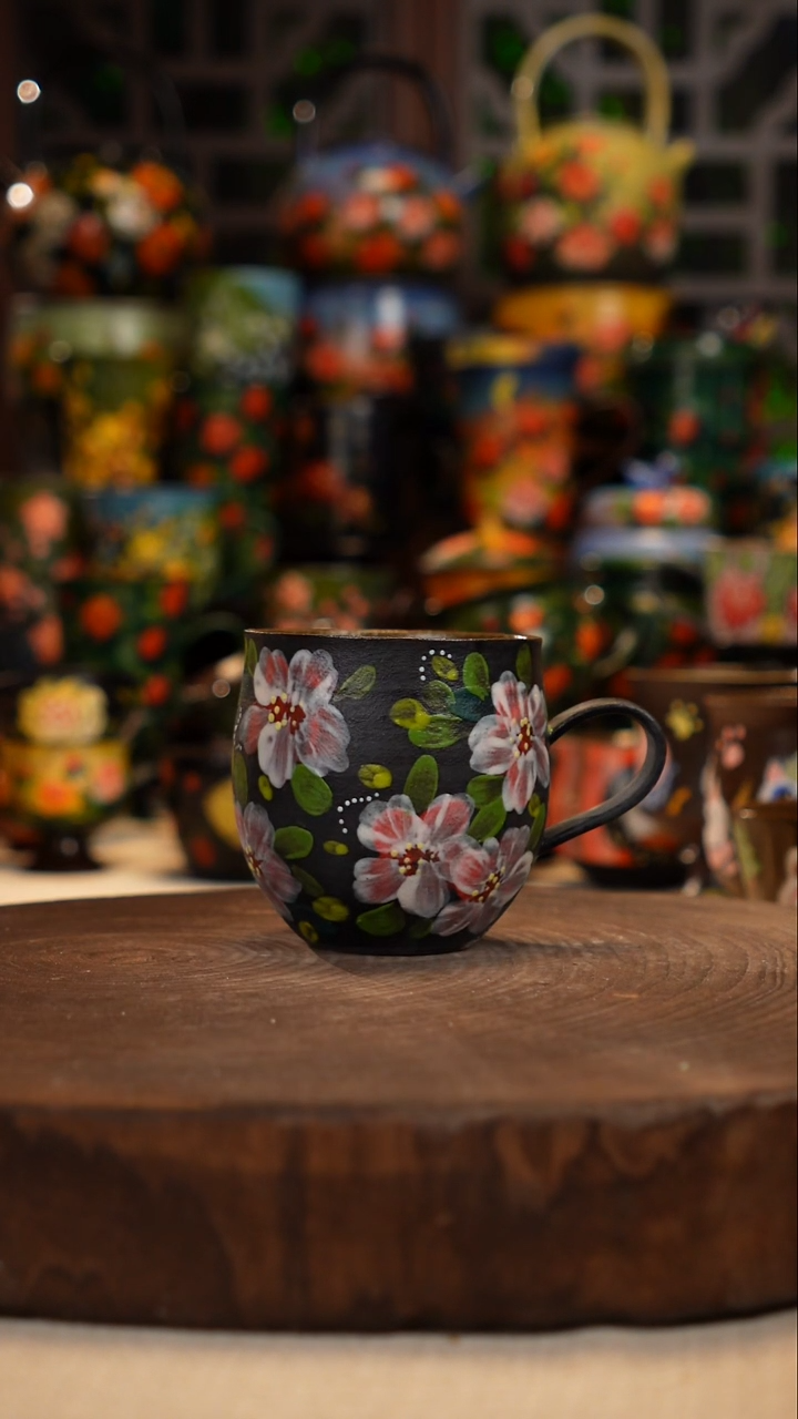 紫砂油画手绘釉下彩