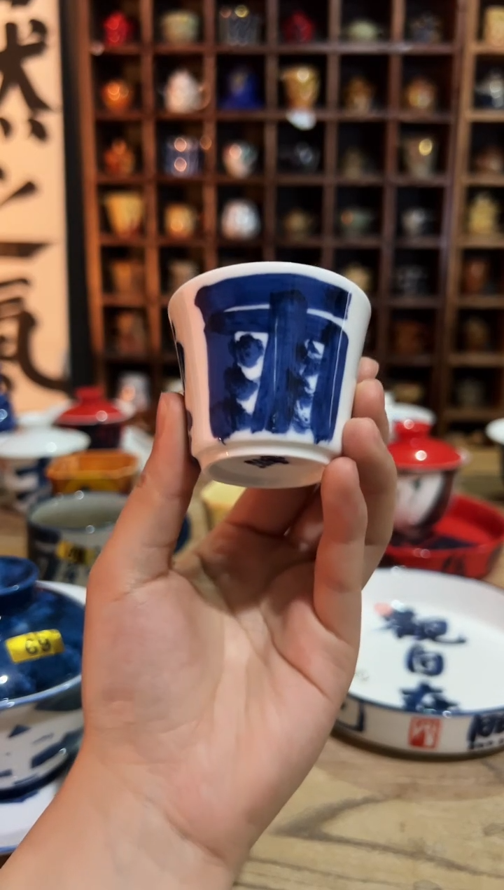 观云听雨原创手绘茶具