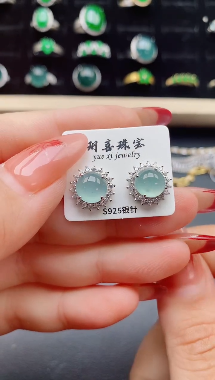 【闪购商品】翡翠戒指银S925镶嵌321321