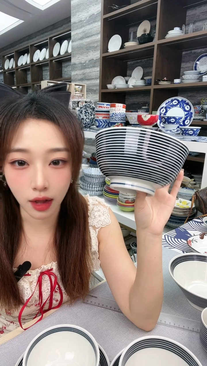 瓷蓝驹面(丼)碗16.3cm一支