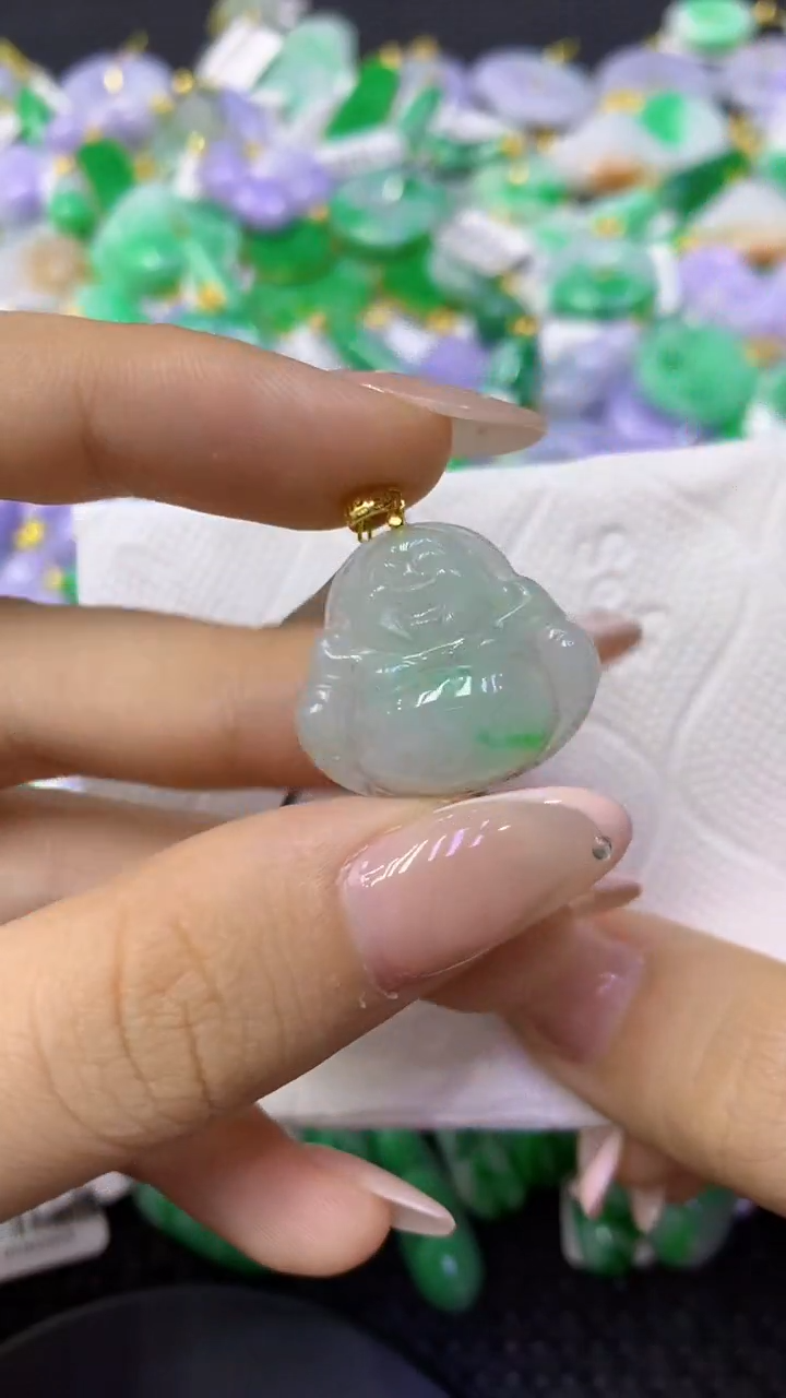 颈饰未镶嵌翡翠天然缅甸翡翠A货