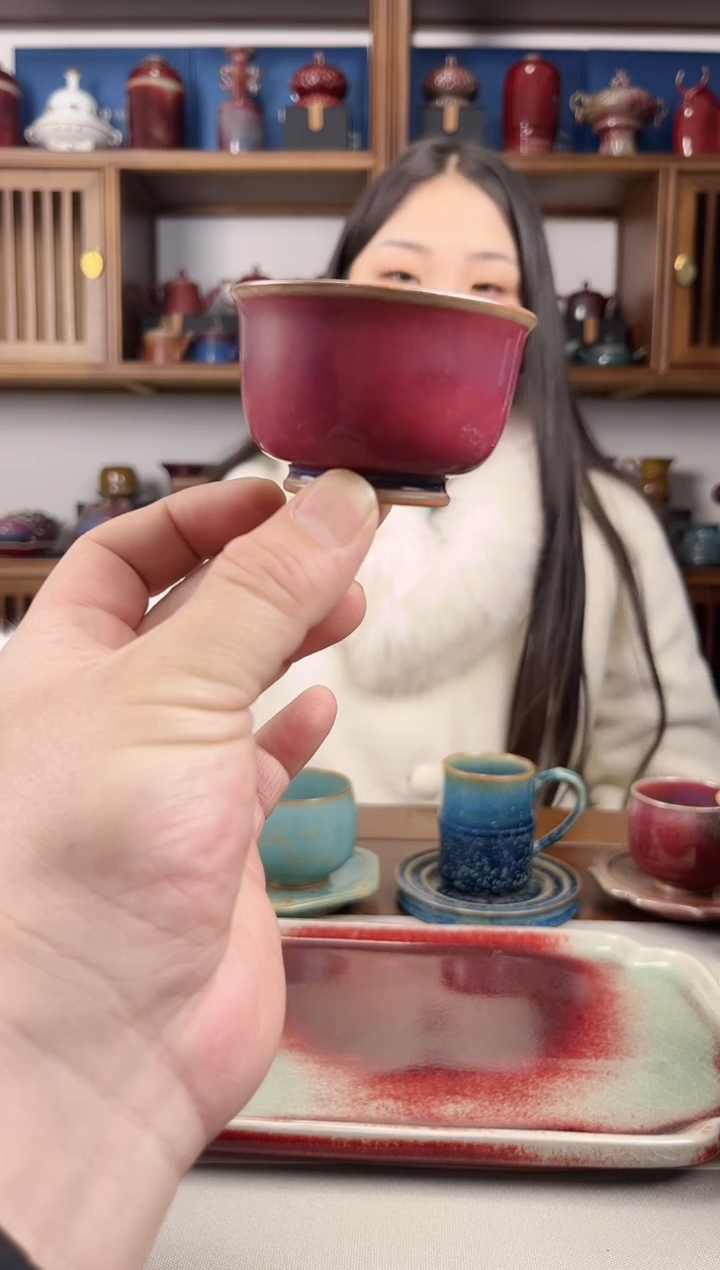 【闪购商品】瓷片钧尚源红藤手工品茗杯
