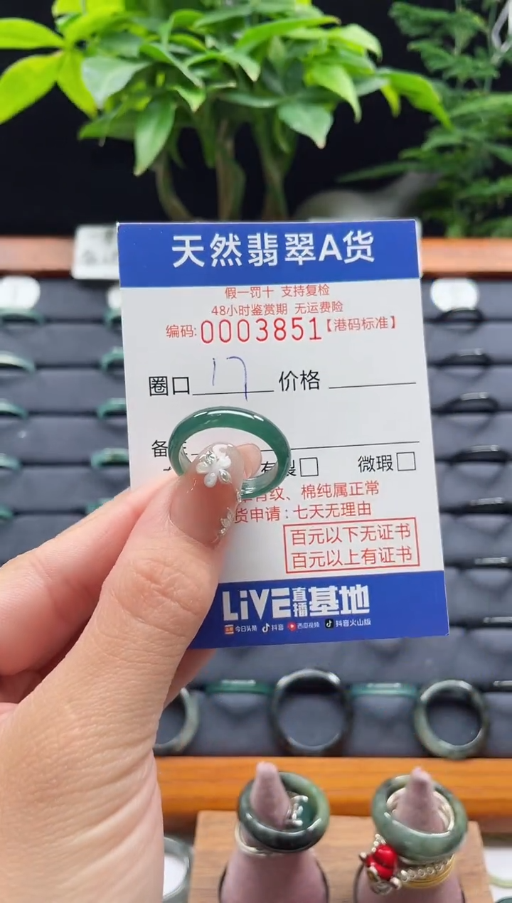 【闪购商品】翡翠戒指未镶嵌翡翠戒指3851