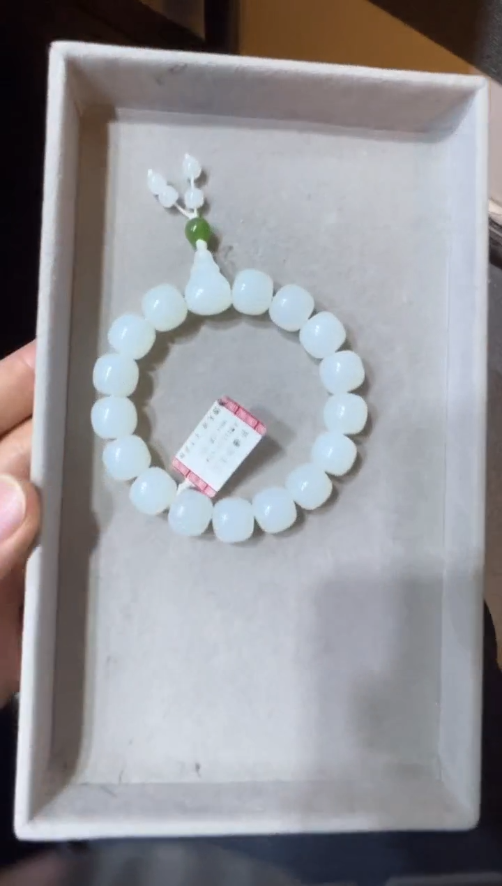 未镶嵌手链和田玉天泰白玉手串（产地直发）