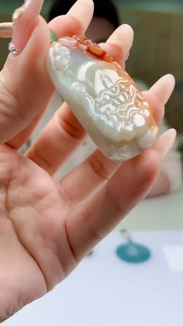 【闪购商品】定制翡翠未镶嵌4990ty-毛货挂件196