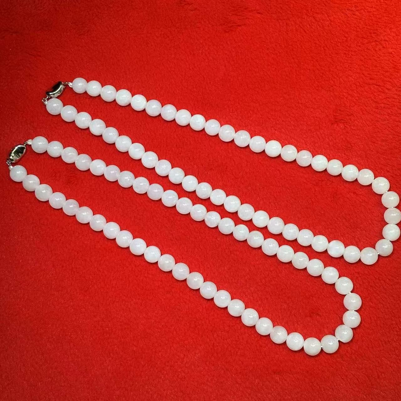 H4761卡10左右细润羊油透闪石玉项链-多样性发其一WR