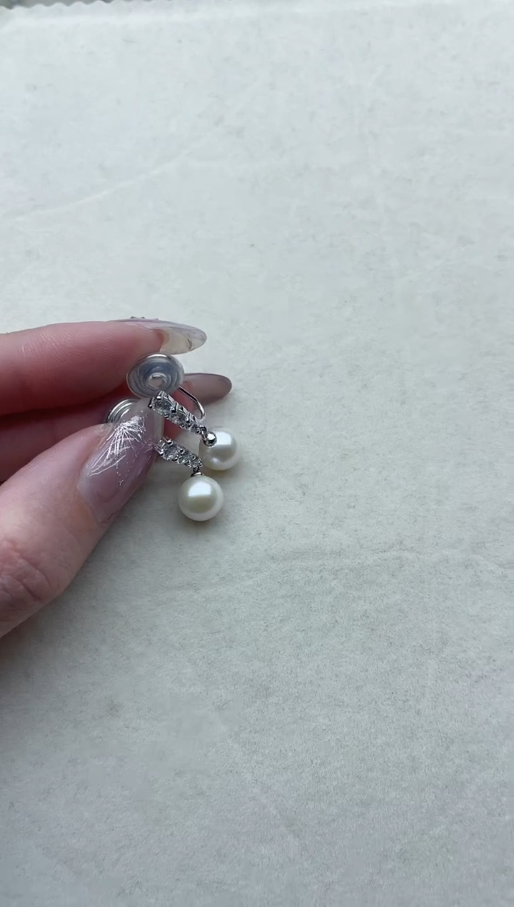 【闪购商品】淡水珍珠耳饰银S925镶嵌69