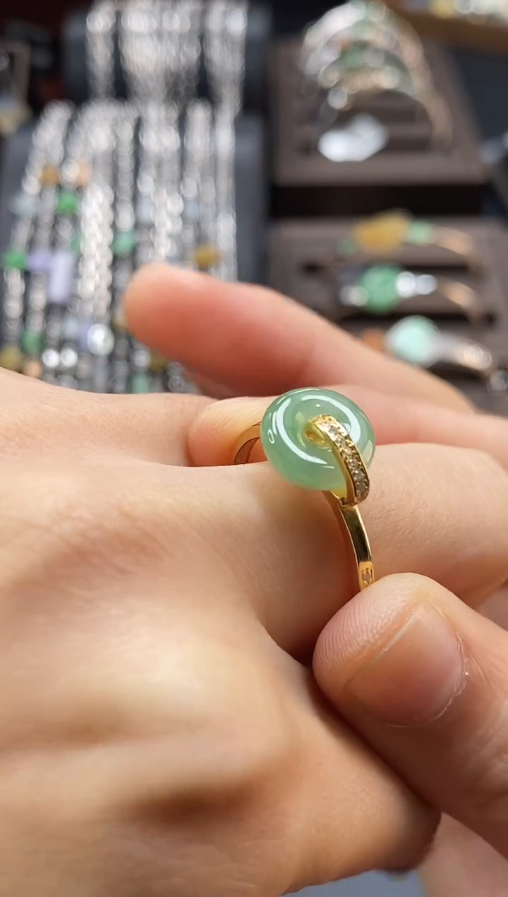 颈饰银S925镶嵌翡翠19123