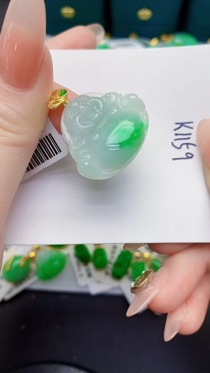 颈饰未镶嵌翡翠缅甸天然翡翠A货