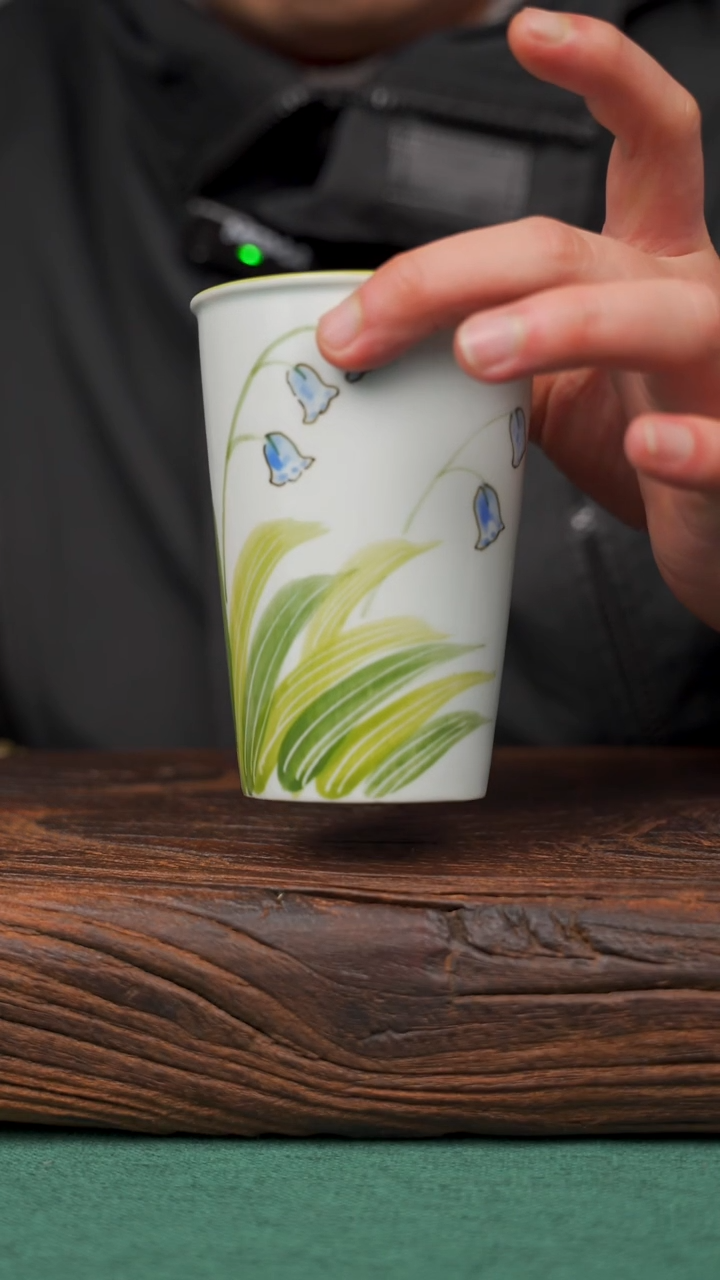 【闪购商品】瓷片200寻一缕瓷香杯釉下手工手绘瓷器