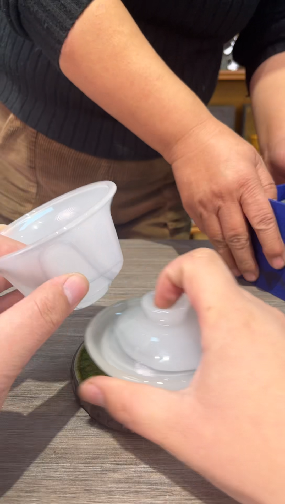 【闪购商品】水墨琉璃盖碗茶具茶具