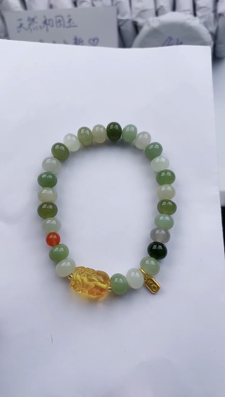 【闪购商品】和田玉手串未镶嵌555微色差T