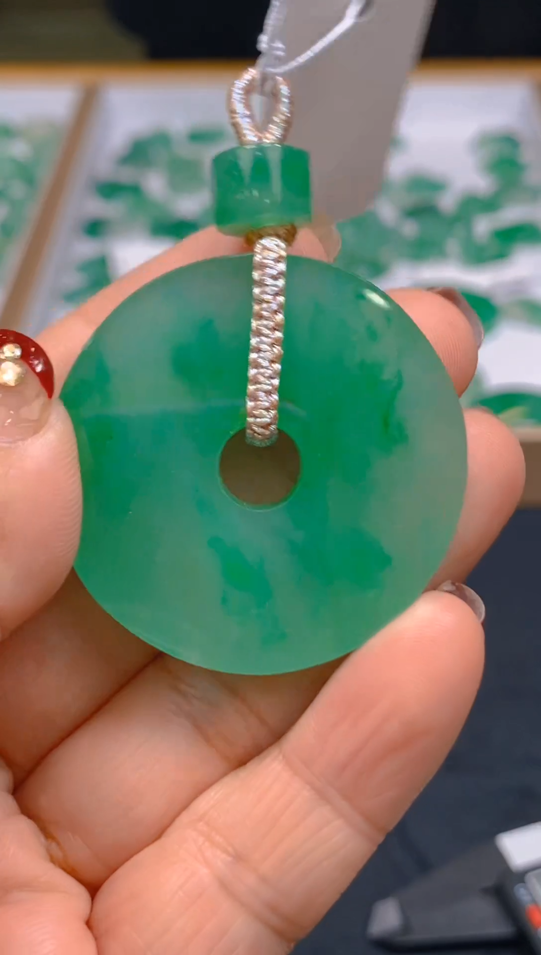 【闪购商品】石英质玉颈饰未镶嵌冰美人非洲翠A货冰种048