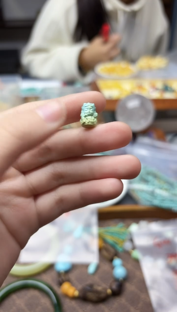未镶嵌绿松石挂件松石度母GW