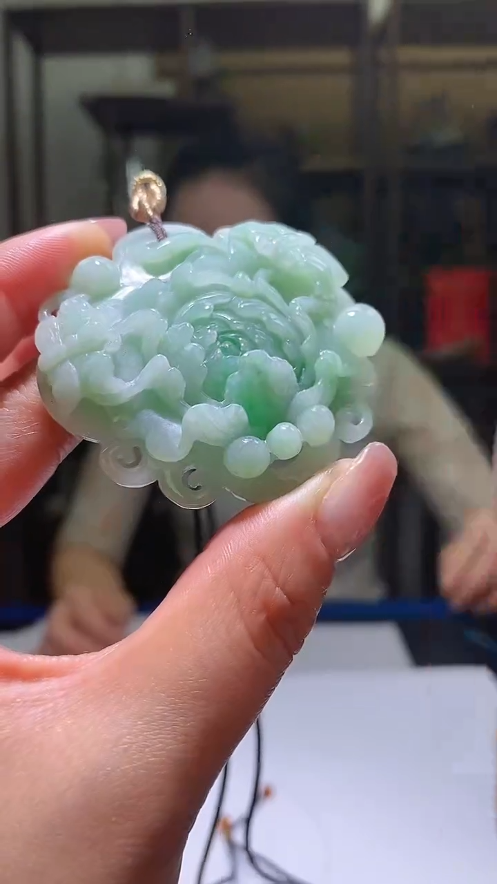 【闪购商品】定制翡翠未镶嵌35/0213/W/发其一件/花