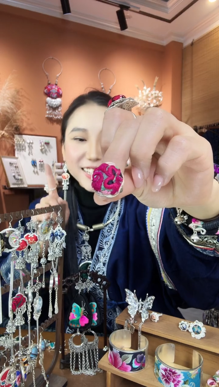 【闪购商品】刺绣纯手工戒指民族风