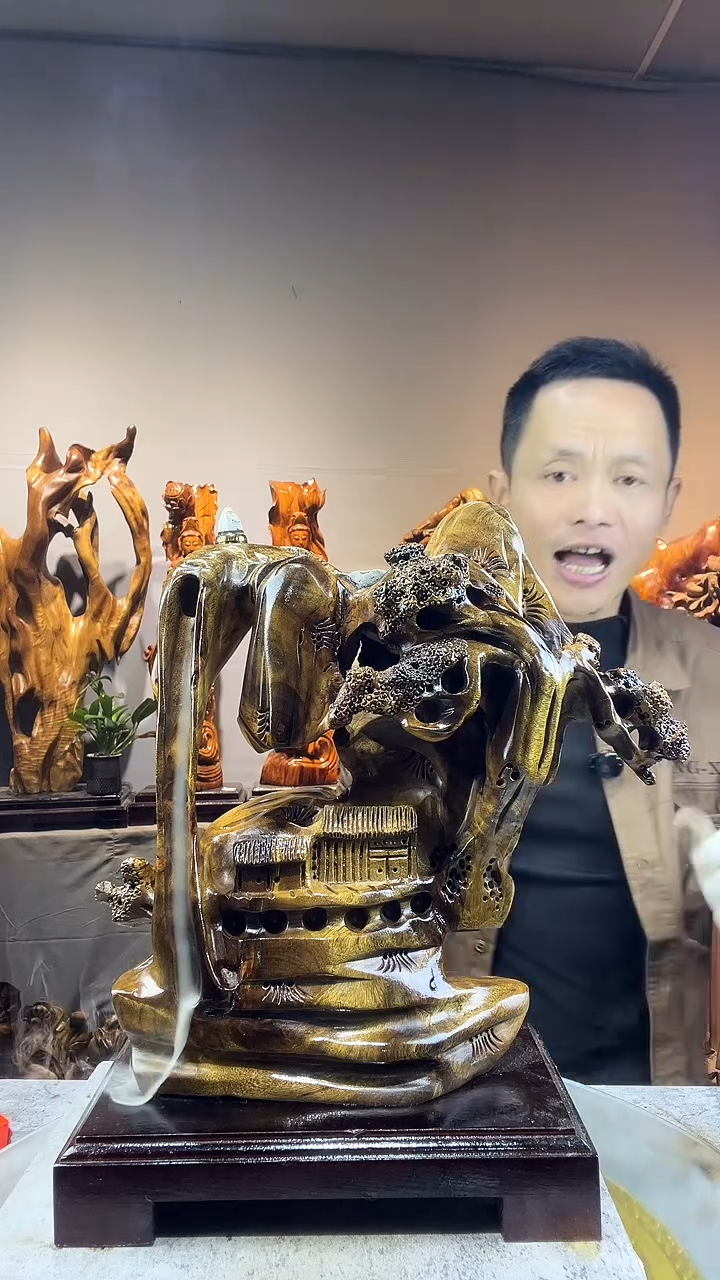 金丝楠老**果小叶桢楠随行摆件62