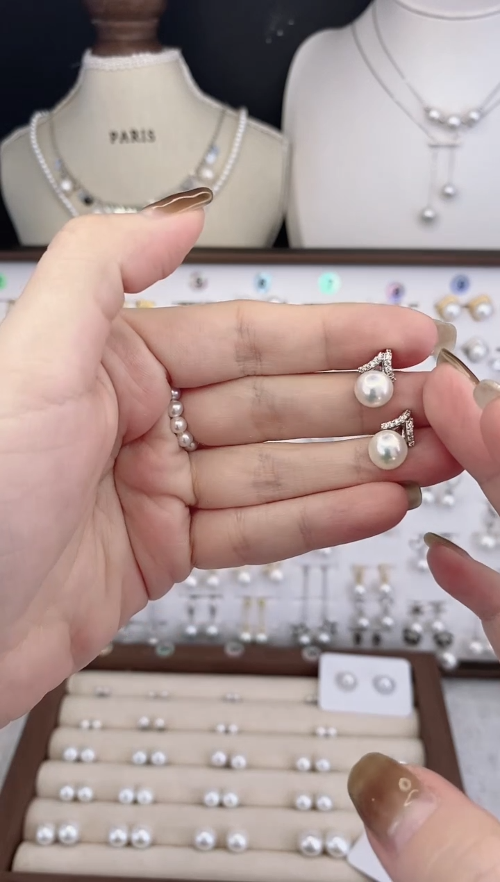 合金耳饰淡水珍珠152