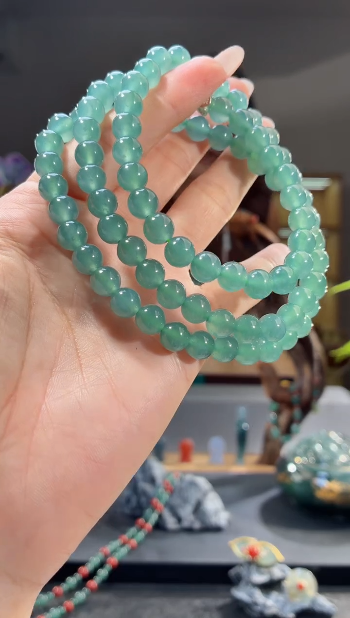 项链未镶嵌翡翠长串（多样性发其一）