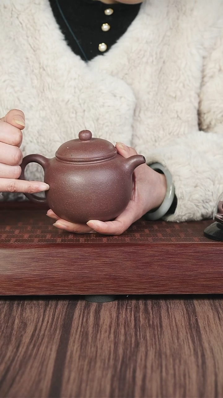 【闪购商品】紫砂茶壶千禧紫泥 匏尊 300cc