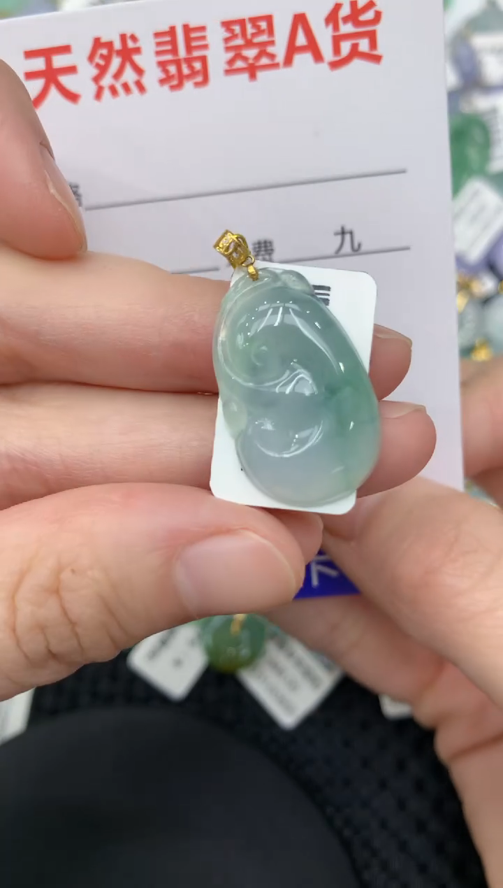 【闪购商品】翡翠颈饰18K金镶嵌11111111