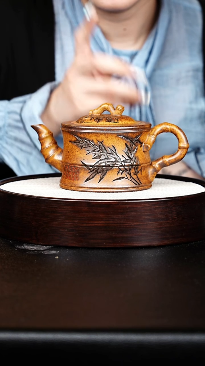 茶壶紫砂竹段壶