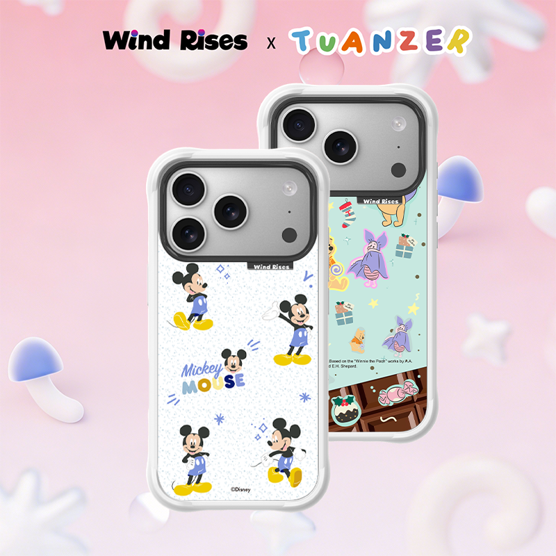 正版迪士尼WIND Rises潮牌情侣手机壳适用于苹果17ProMax/16Pro