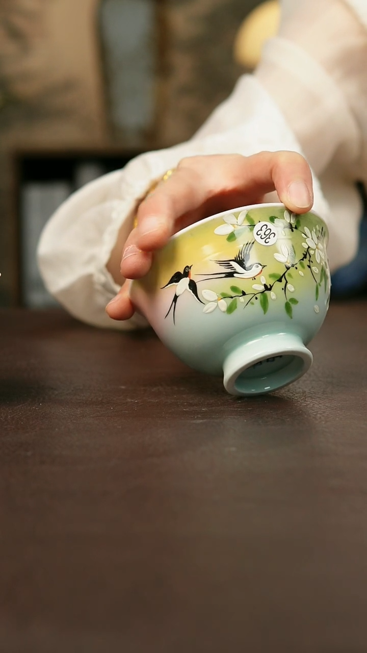 景德镇陶瓷杯碗柴烧多人