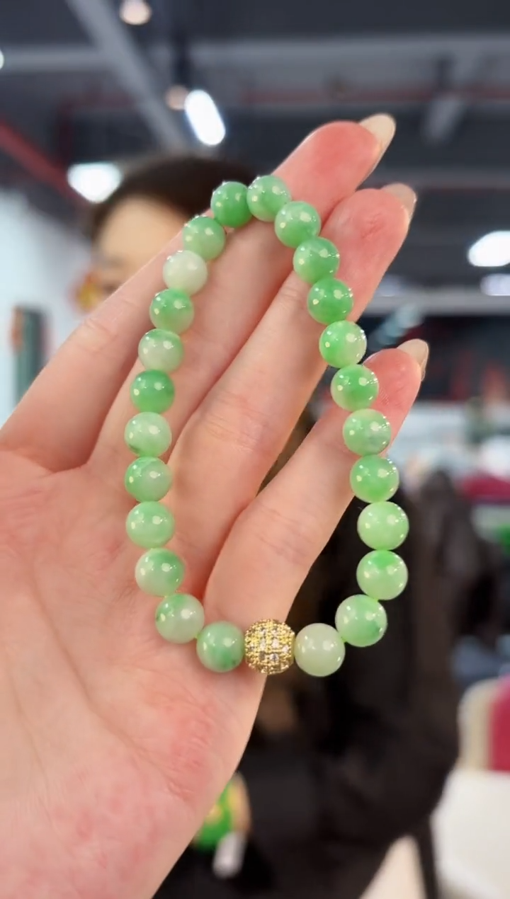 【闪购商品】翡翠手串未镶嵌缅料A货/支持复检/一件