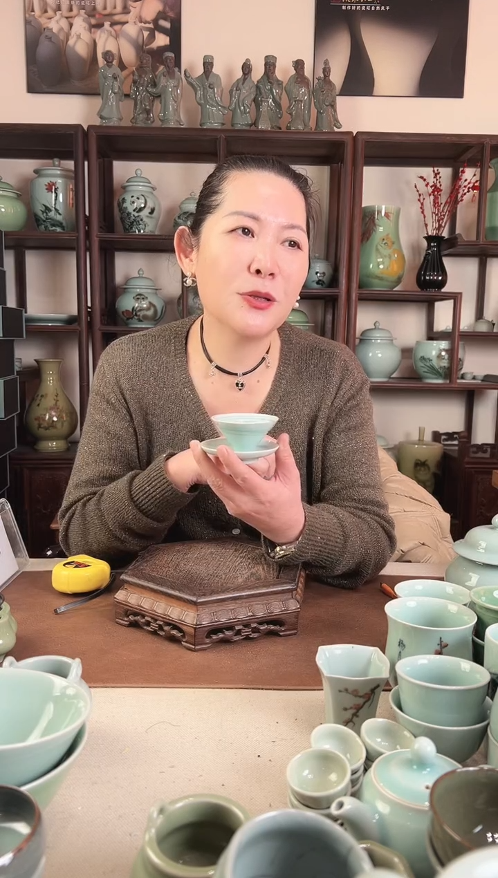 纯手工 一杯一托（斗笠杯）