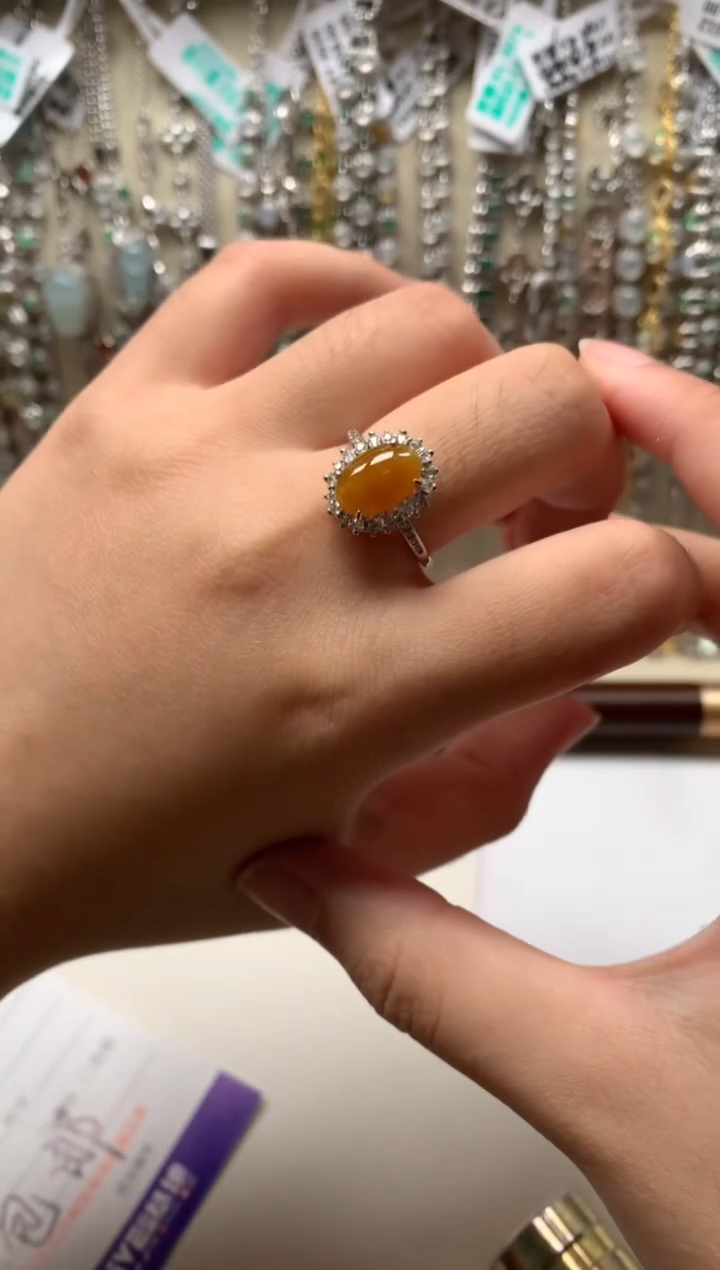 银S925镶嵌戒指翡翠15