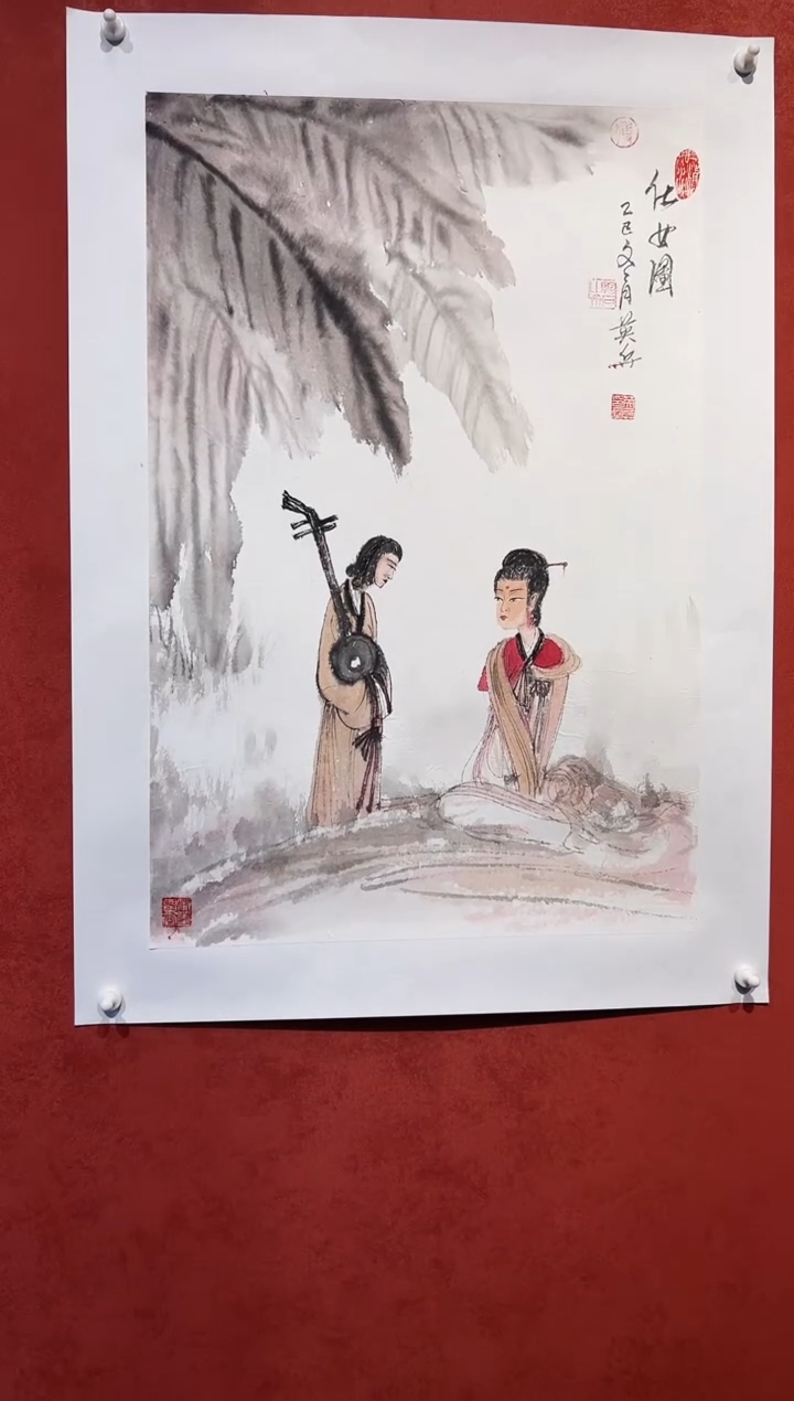 书法侯英兵手绘国画展品