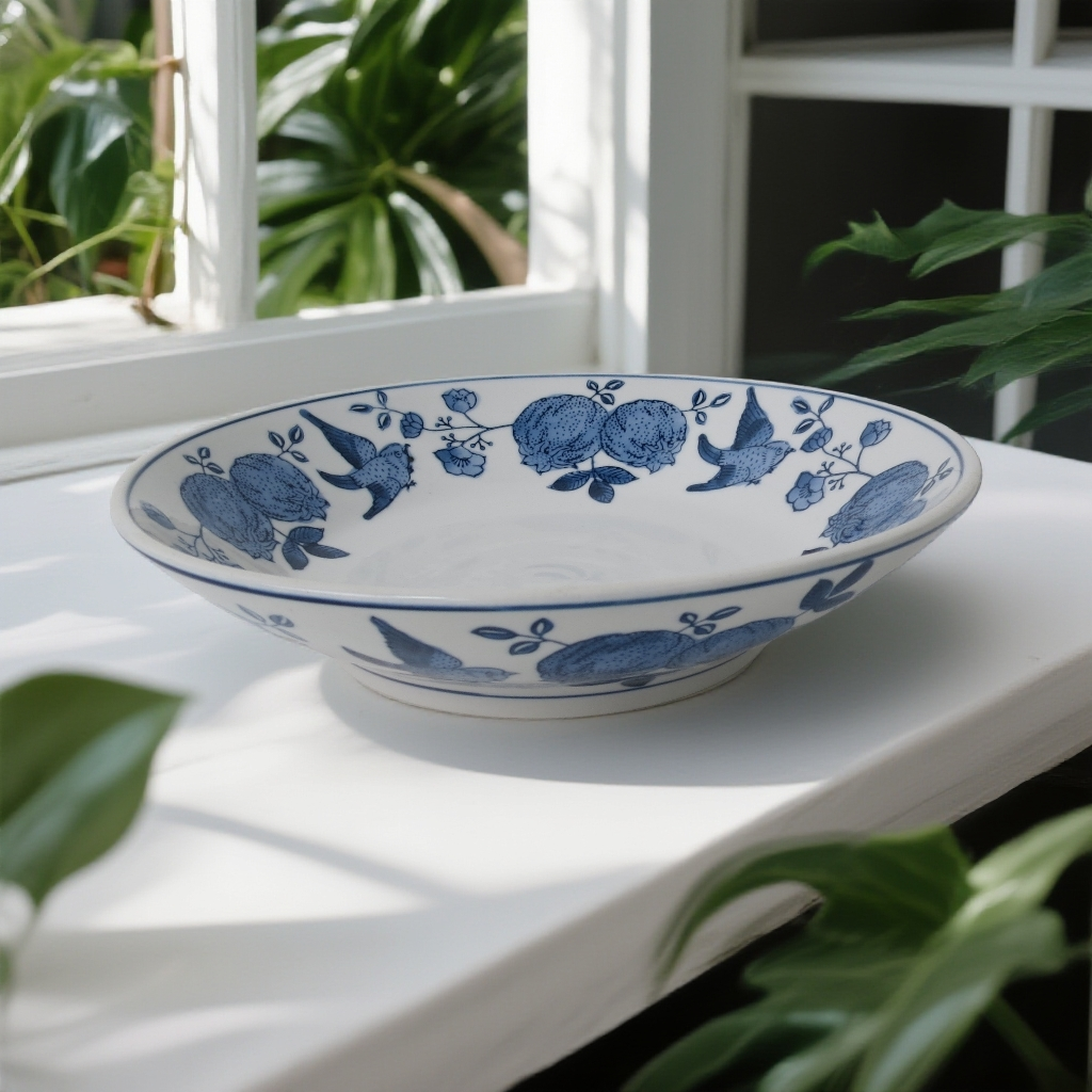 【传统高温复古还原烧】 石榴  21cm 圆形餐盘