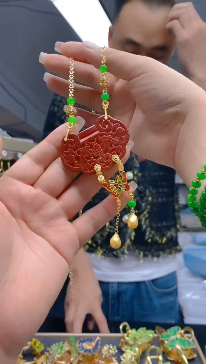【闪购商品】翡翠耳饰合金349翡翠锁骨链