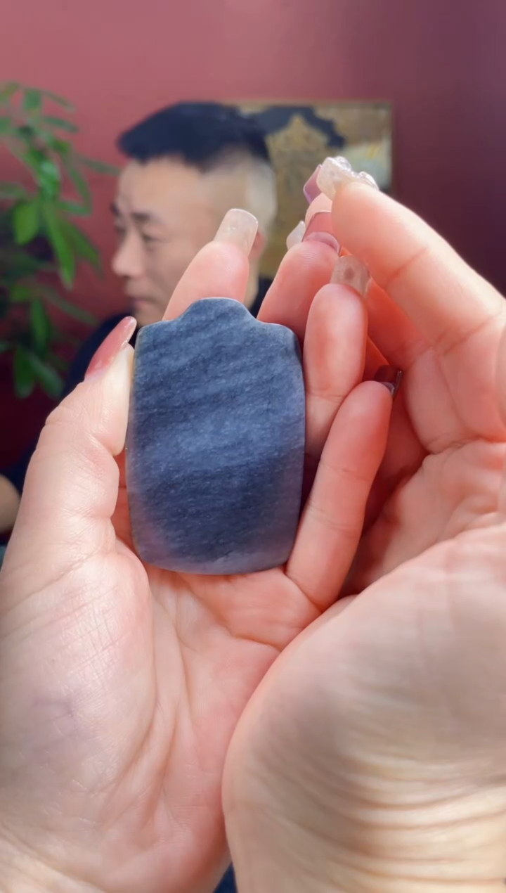 未镶嵌和田玉挂件青花无事牌