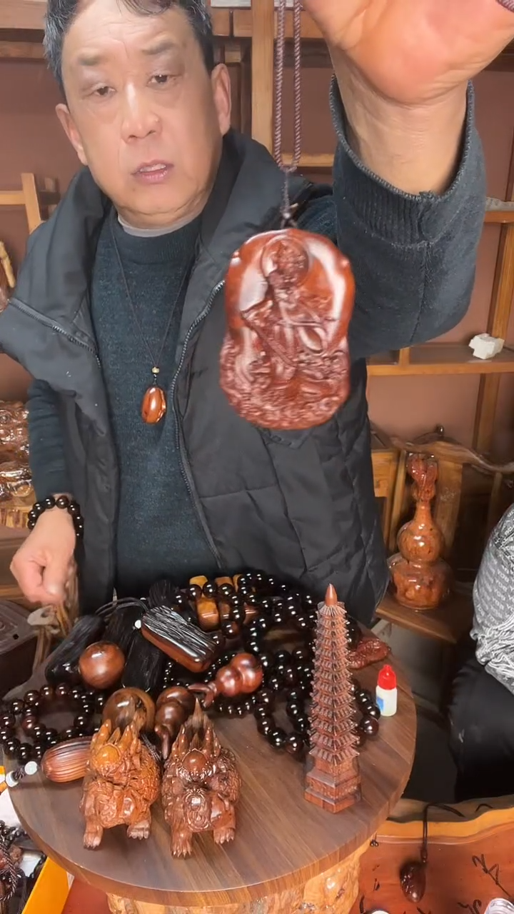 枣木雷击枣木九天玄女吊坠