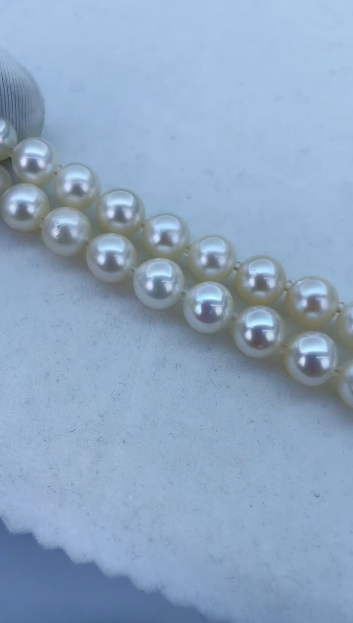 【闪购商品】海水珍珠颈饰银S925镶嵌79-7/7.5-8.5mm