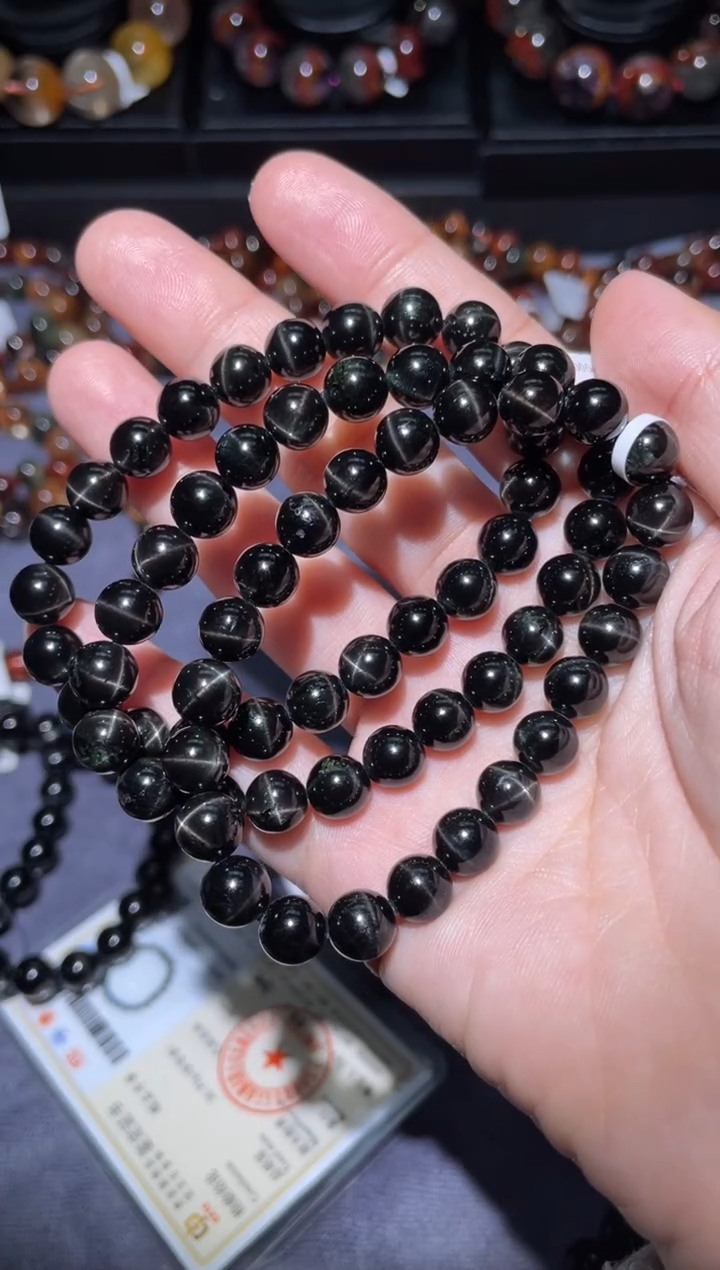 【闪购商品】辉石手链未镶嵌透辉石单圈8mm多样性发其一