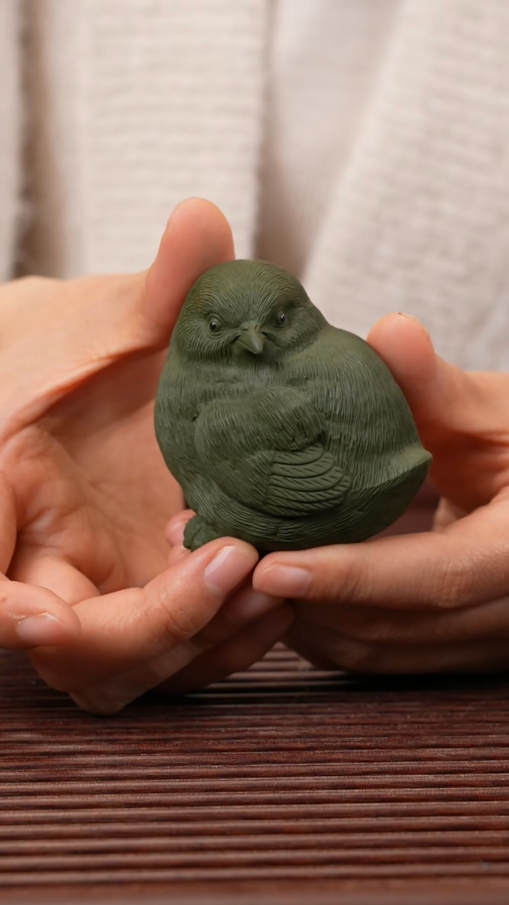 【闪购商品】紫砂茶宠绿泥小鸡仔