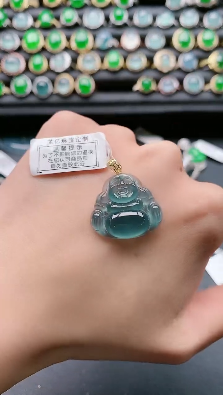 【闪购商品】翡翠戒指18K金镶嵌111111