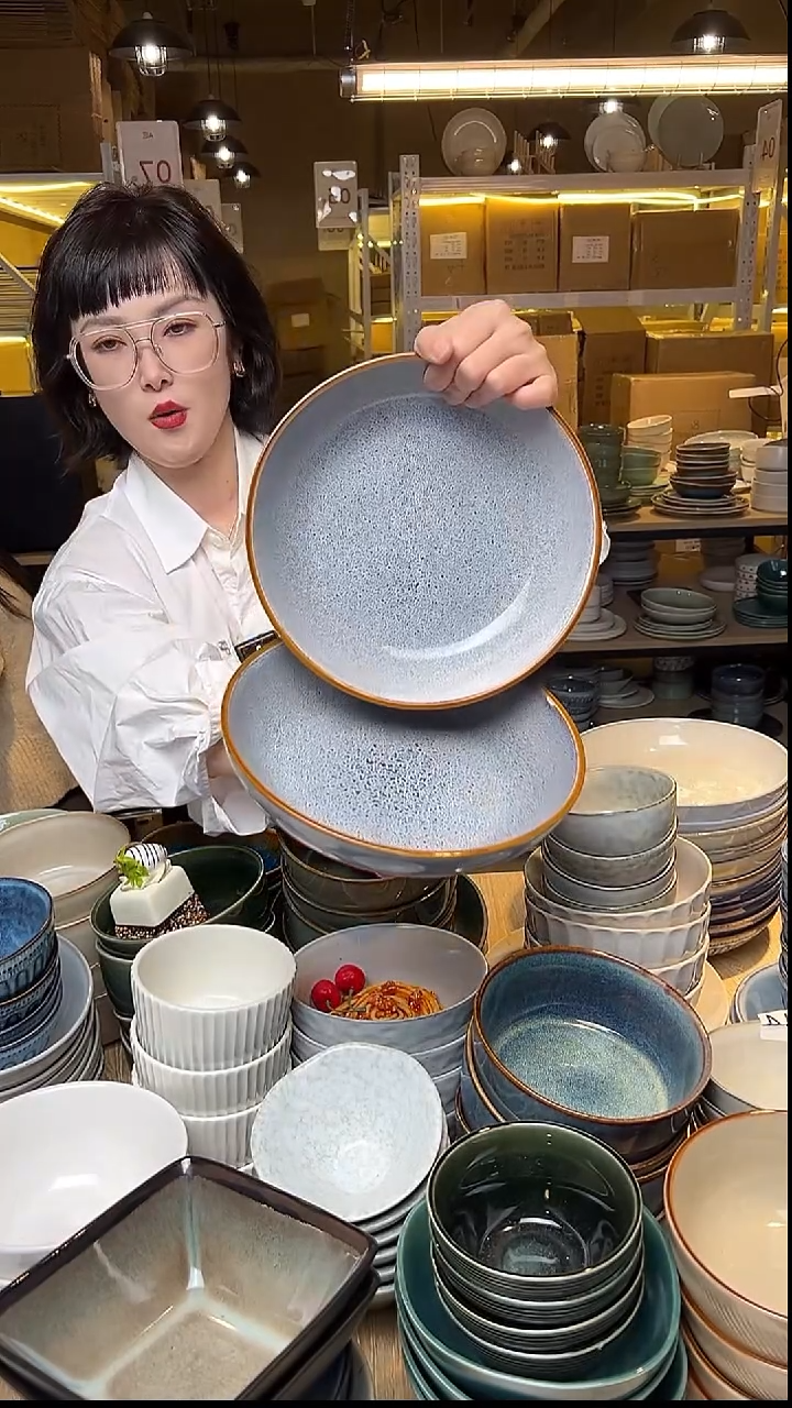 瓷21外贸尾货窑变釉下彩默认微瑕