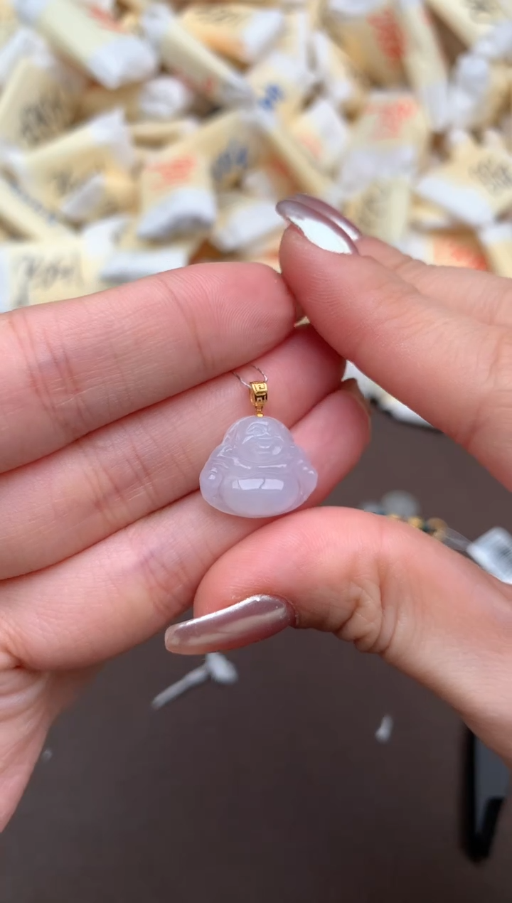 【闪购商品】翡翠挂件18K金镶嵌一